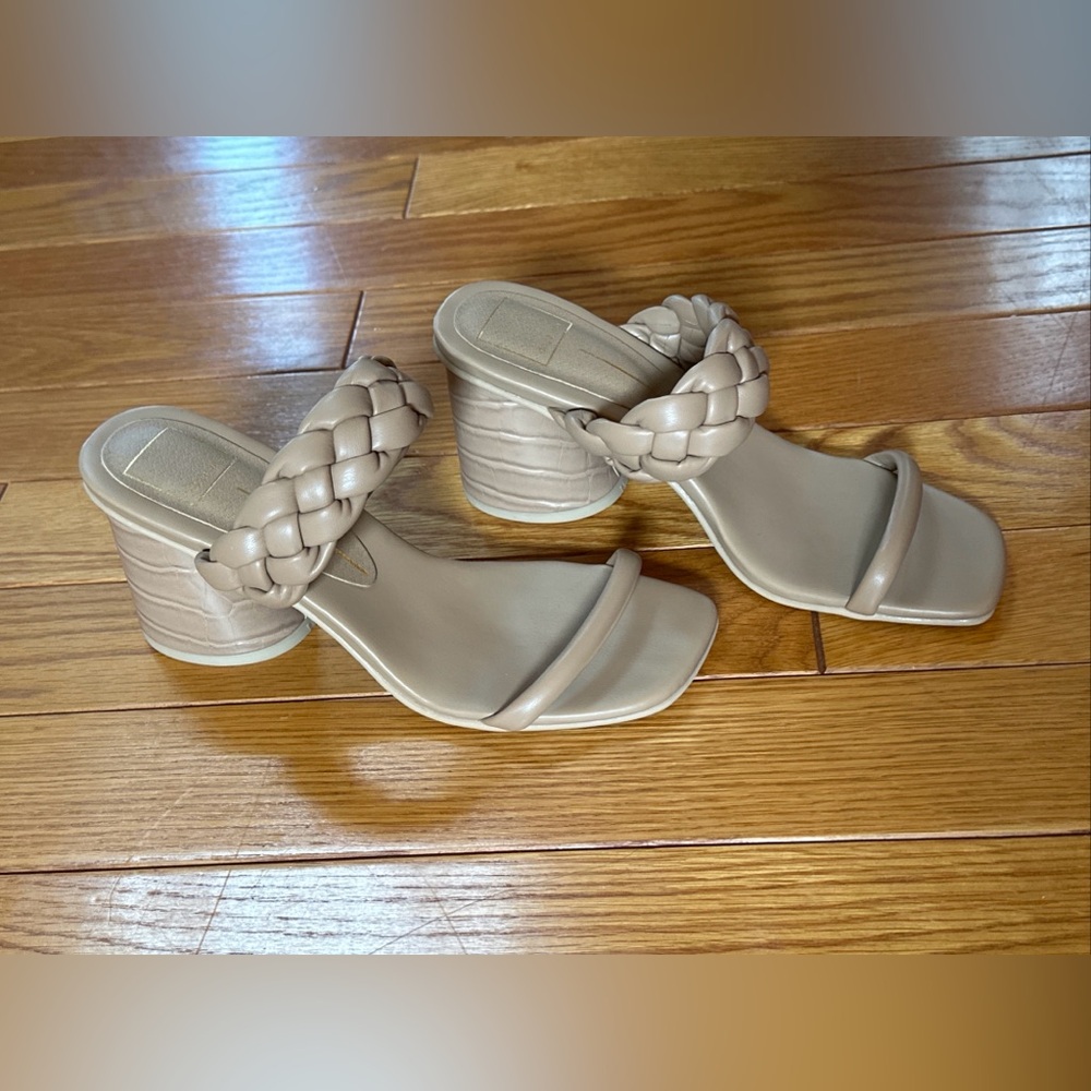 Dolce Vita Tan Braided Heels NWOT